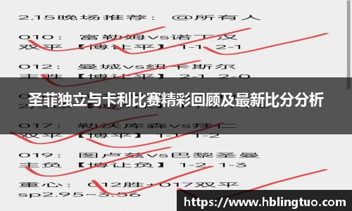圣菲独立与卡利比赛精彩回顾及最新比分分析