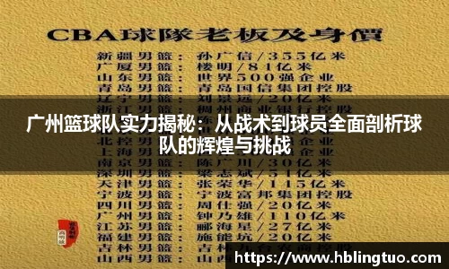 广州篮球队实力揭秘：从战术到球员全面剖析球队的辉煌与挑战