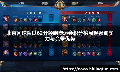 北京网球队以62分领跑奥运会积分榜展现强劲实力与竞争优势